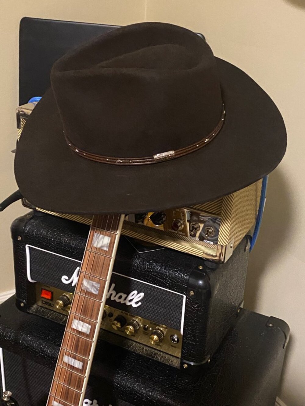 Stetson Pawnee (The Gun Club) Cowboy Hat - Chocolate - 7 1/4 - Mint! - Picture 4 of 9